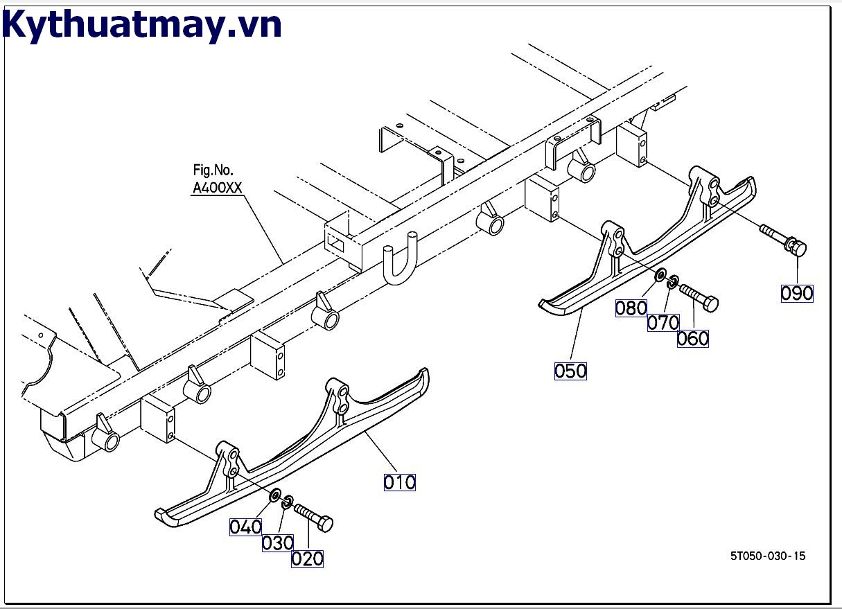 thanh dẫn máy kéo chạy xích